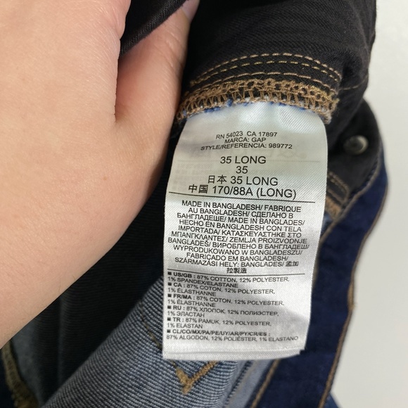 NWT Gap Perfect Boot Cut Jeans Dark Wash Sz. 20L/35L - Picture 11 of 13